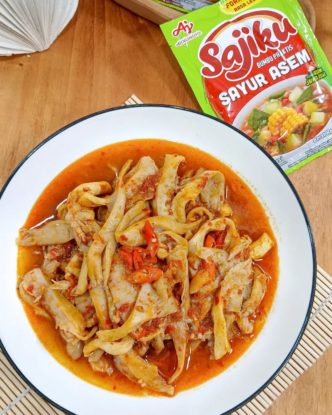 SAYUR ASAM PEDAS JAMUR TIRAM