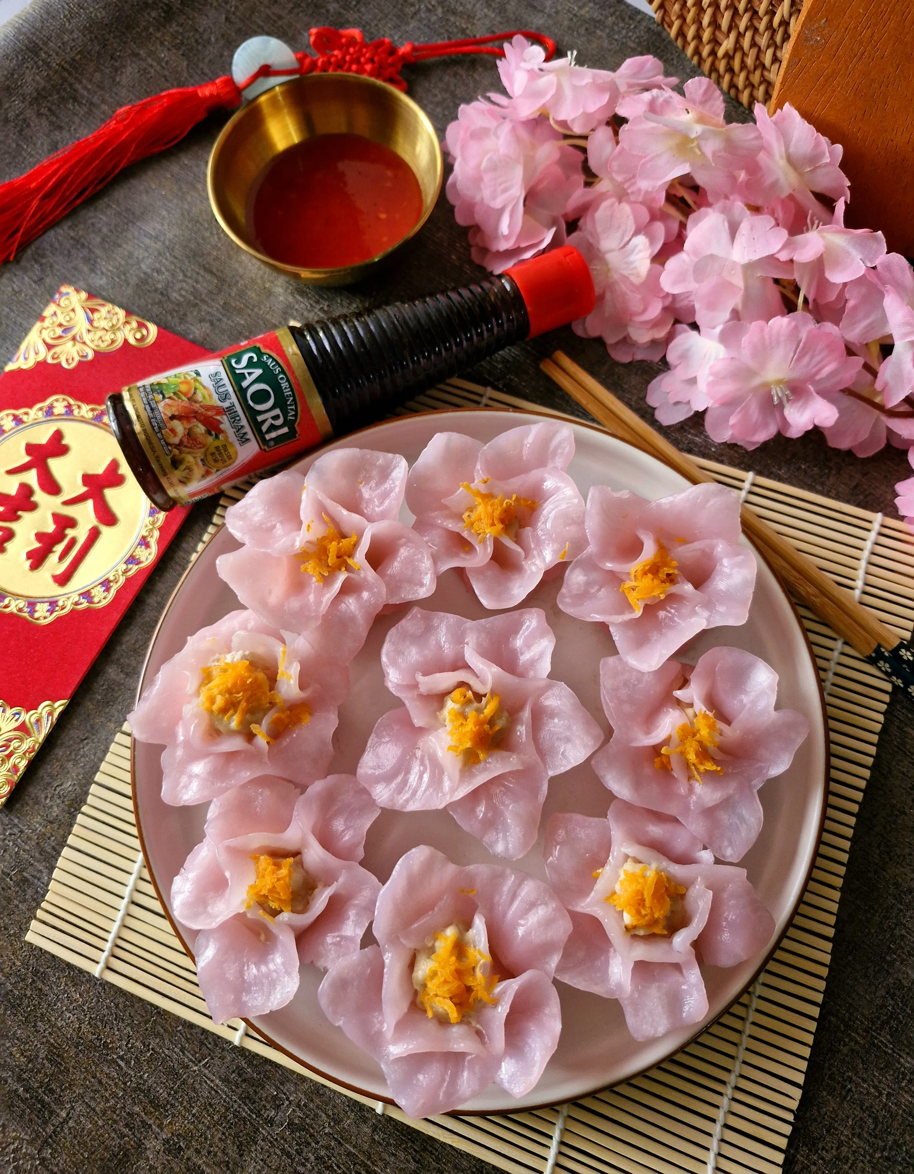 Siomay Ayam Kukus dengan Saori Saos Tiram