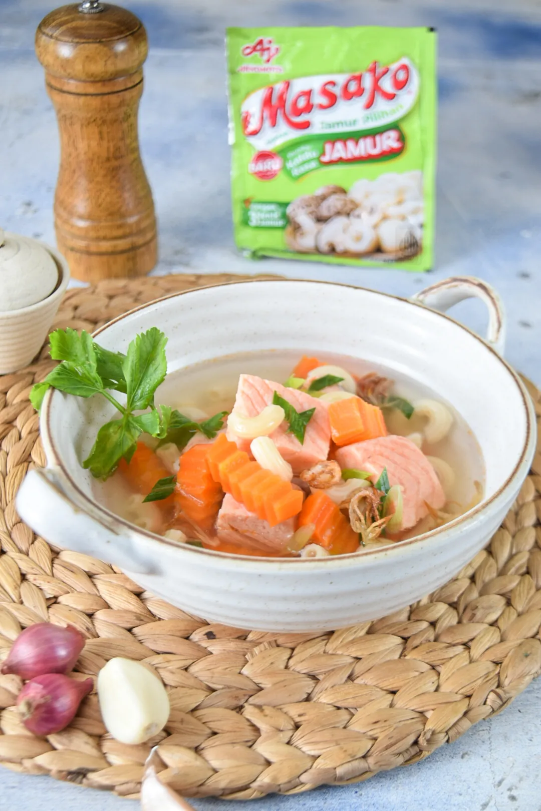 Sup Ikan Masako Kaldu Jamur