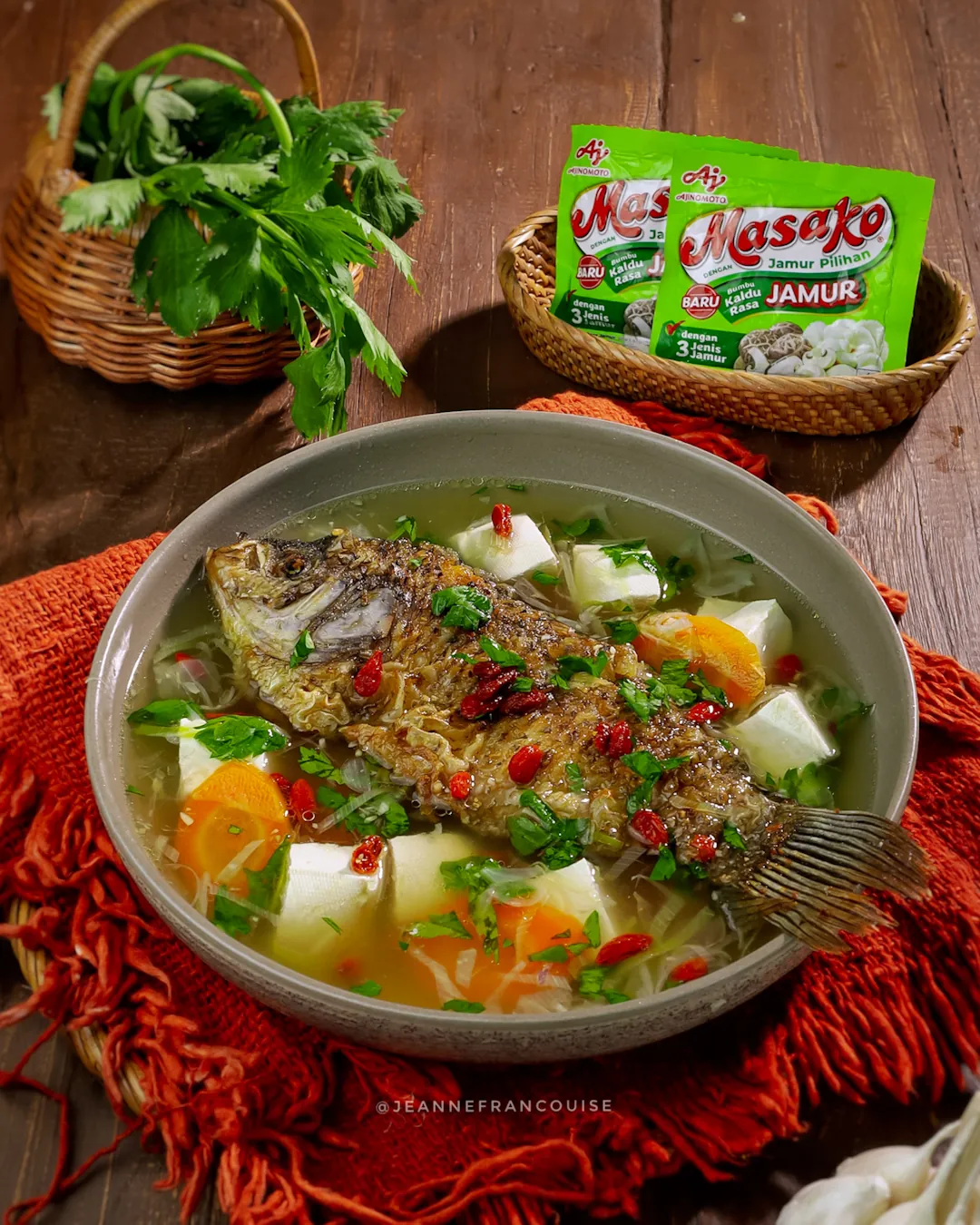 Sup Ikan Masako® Kaldu Jamur ala Mami Abe ( ig : jeannefrancouise )