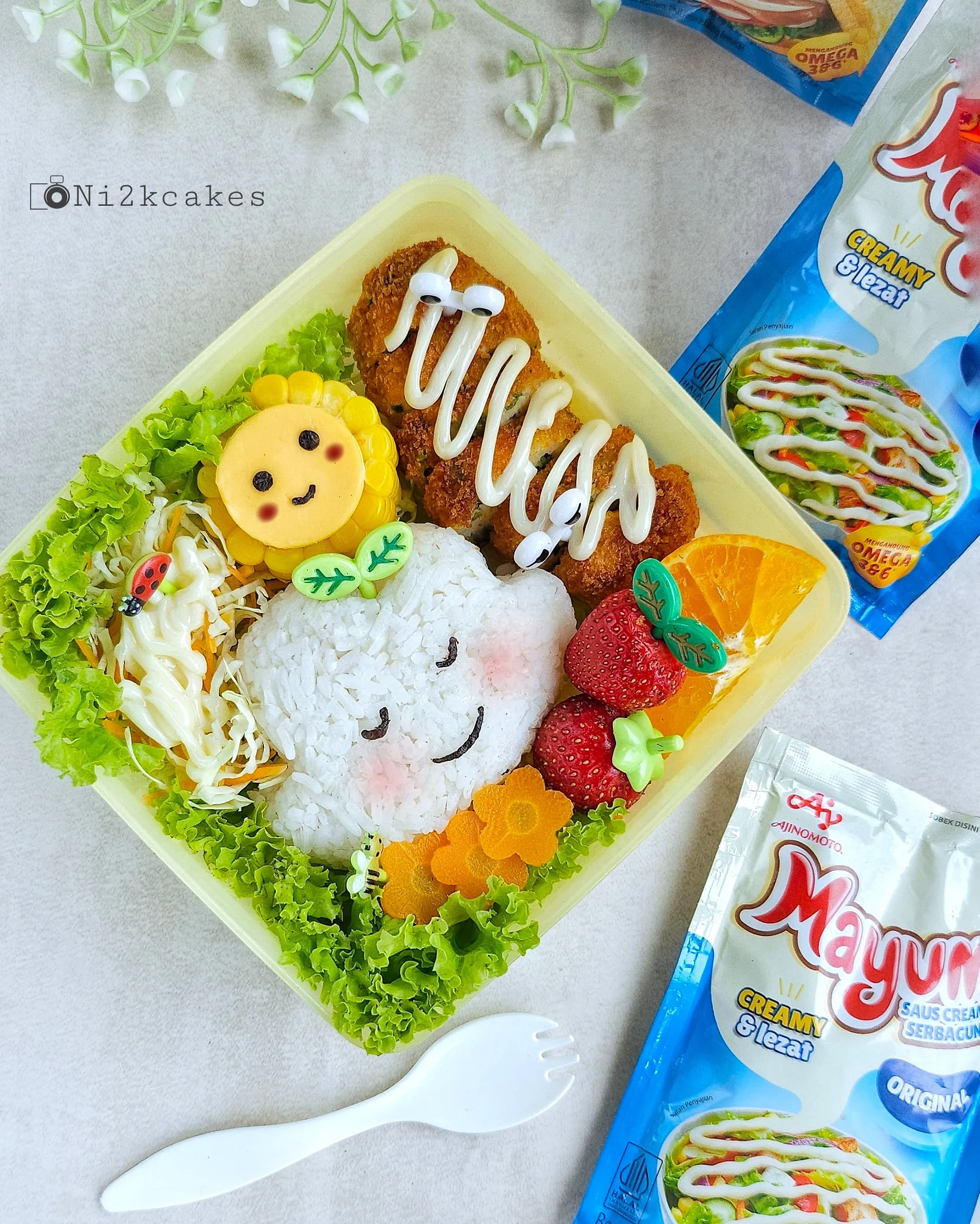Tahu katsu bayam