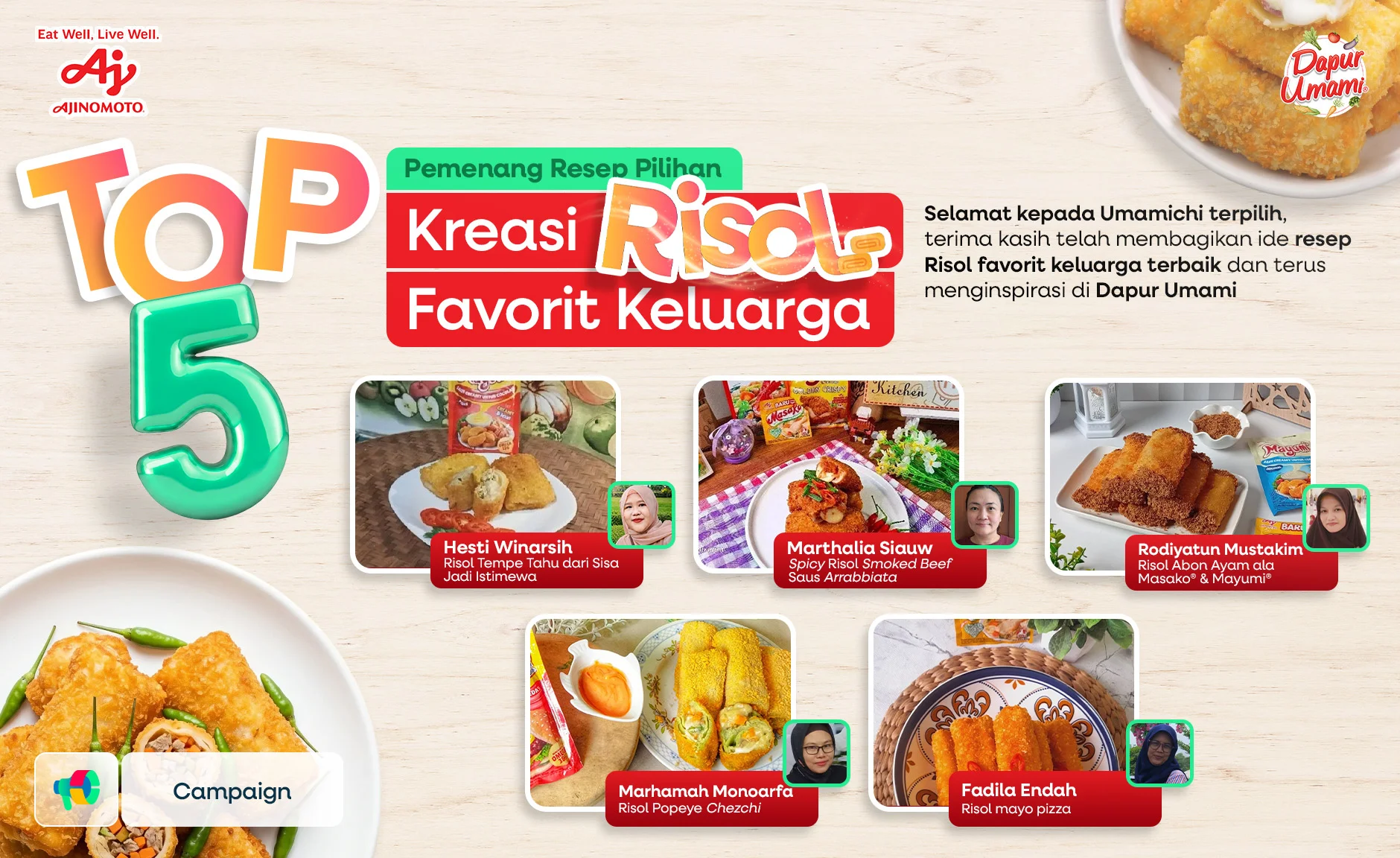 TOP 5 Pemenang Resep Pilihan Kreasi Risol Favorit Keluarga 🏆✨