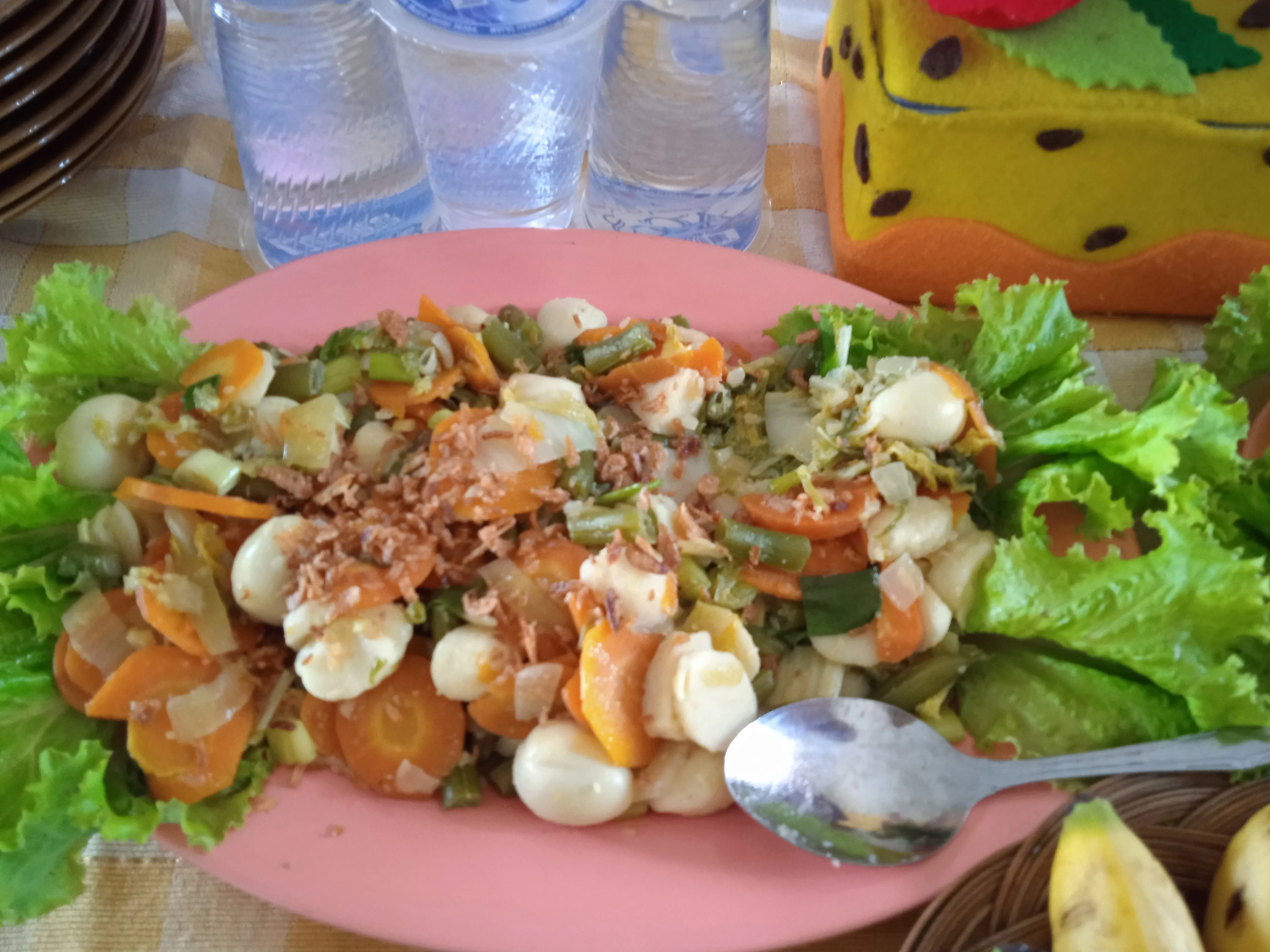 Tumis kering telur puyuh dan wortel