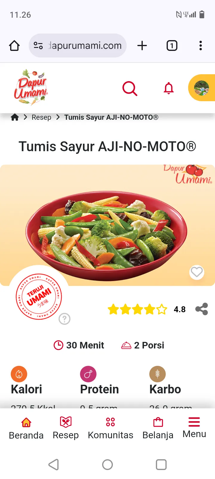 Tumis Sayur Ajinomoto