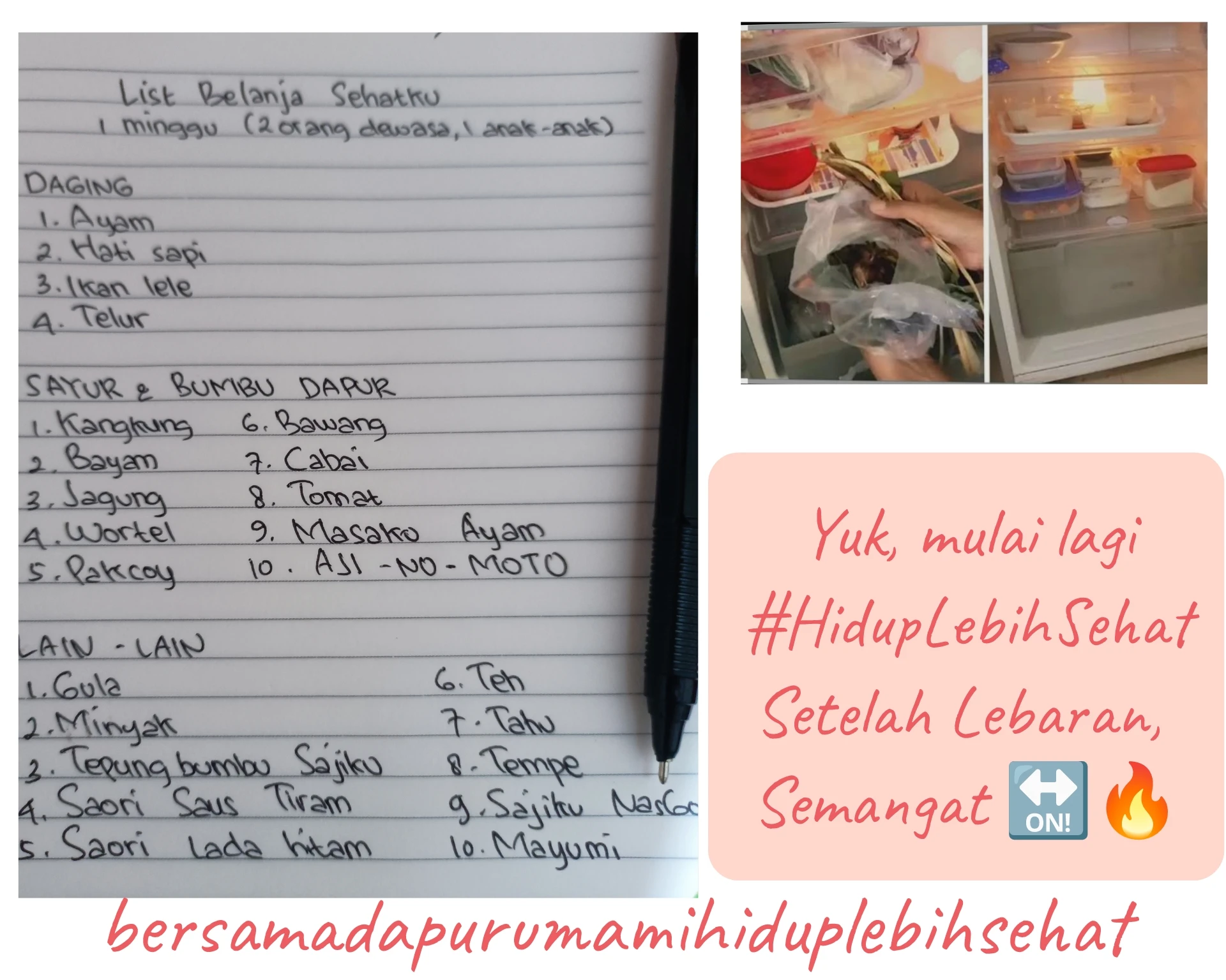 Yuk #HidupLebihSehat Setelah Lebaran 😍