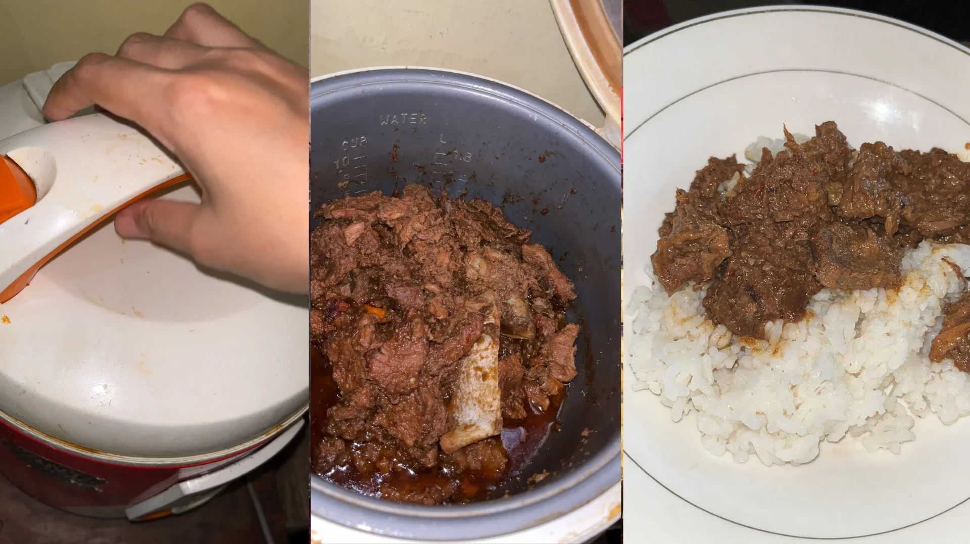 #MaknaIdulAdha Hacks Daging Rice Cooker