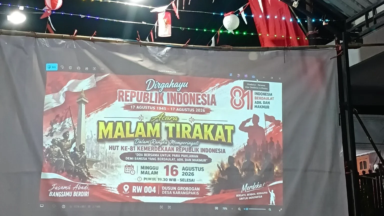 Malam Tirakat HUT RI Ke-81 Th