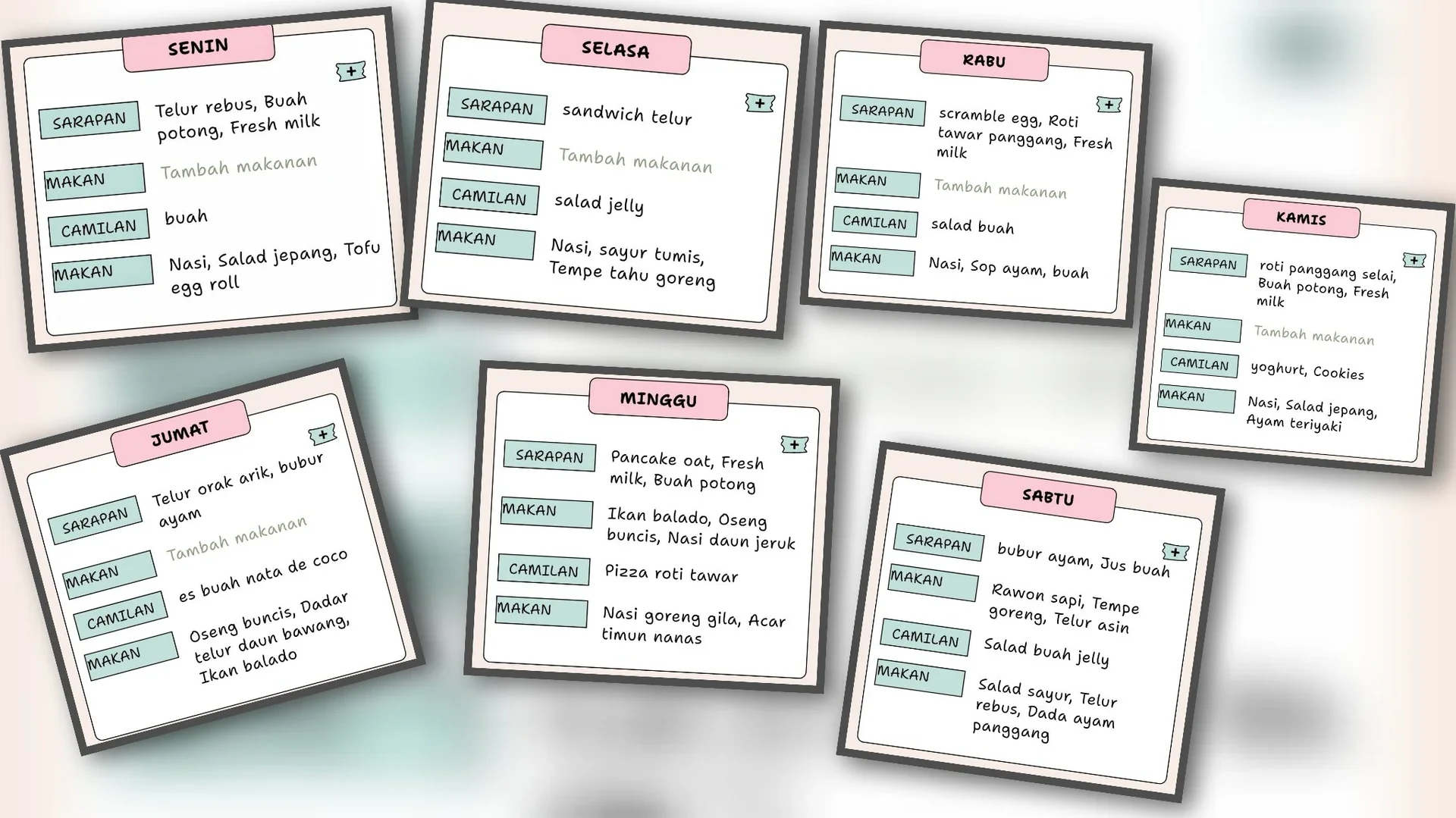 Meal Plan Keluargaku 7 sept - 13 sep 2026 #MealPlanUmamichi