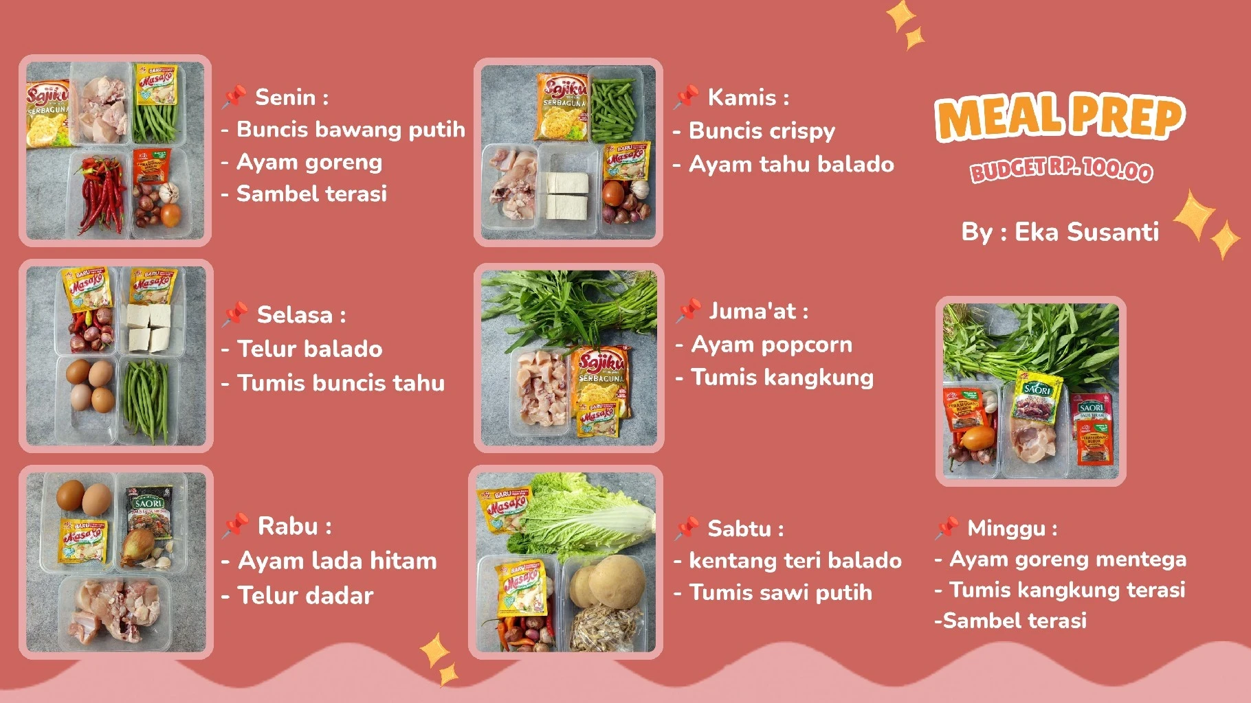 Meal Prep Hemat Rp100.000 untuk Menu Rumahan Selama 1 Minggu #RencanakanDapurMaksimal