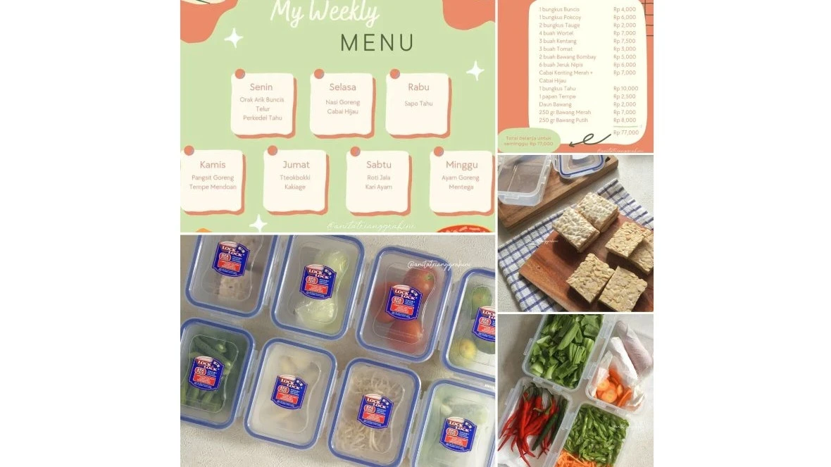 Meal Prep ku dalam seminggu. #RencanakanDapurMaksimal