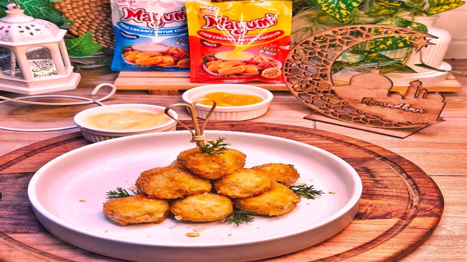 membuat  takjil  Chicken cheses Balls di bulan ramadhan