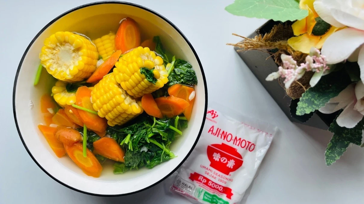 Menu Day 1 Sayur Bayam Ajinomoto #7HariDapurBijak