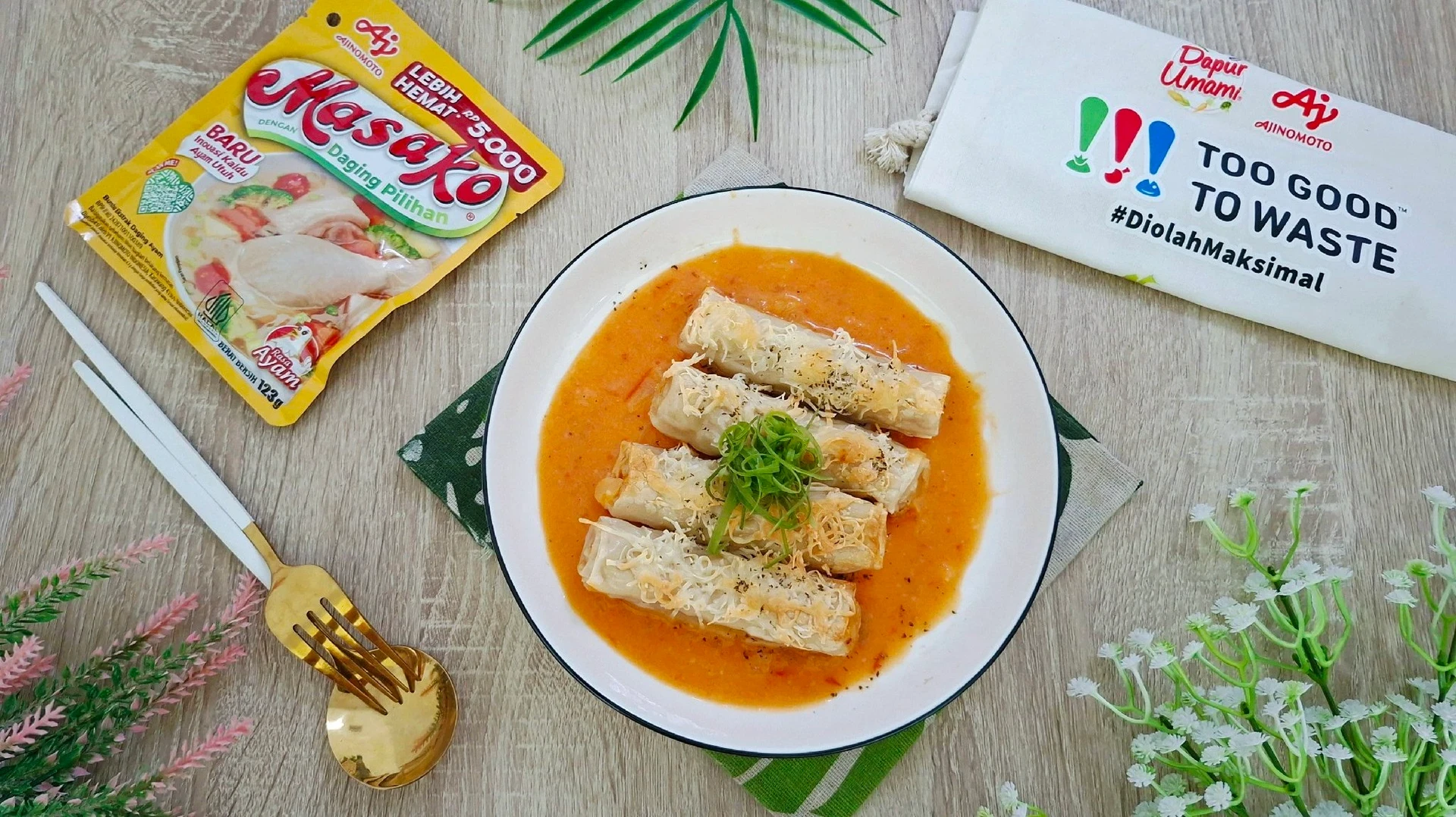 Menu Day 4 #7HariDapurBijak Lasagna Bayam Gulung ala Masako