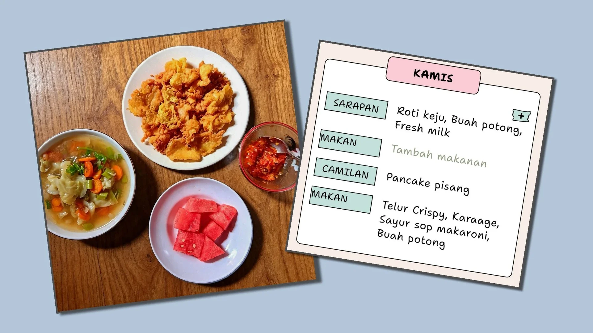 Menu Makan Malam #MealPlanUmamichi Buat Anak-anak dan Suami