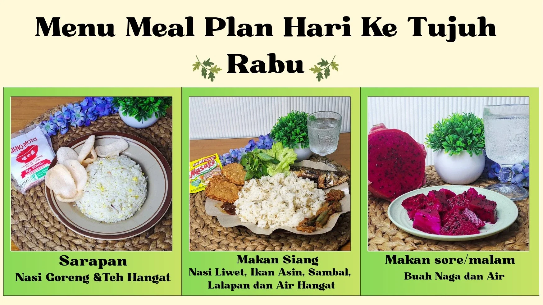 Menu Meal Plan Ku Di Hari Ke Tujuh #MealPlanUmamichi