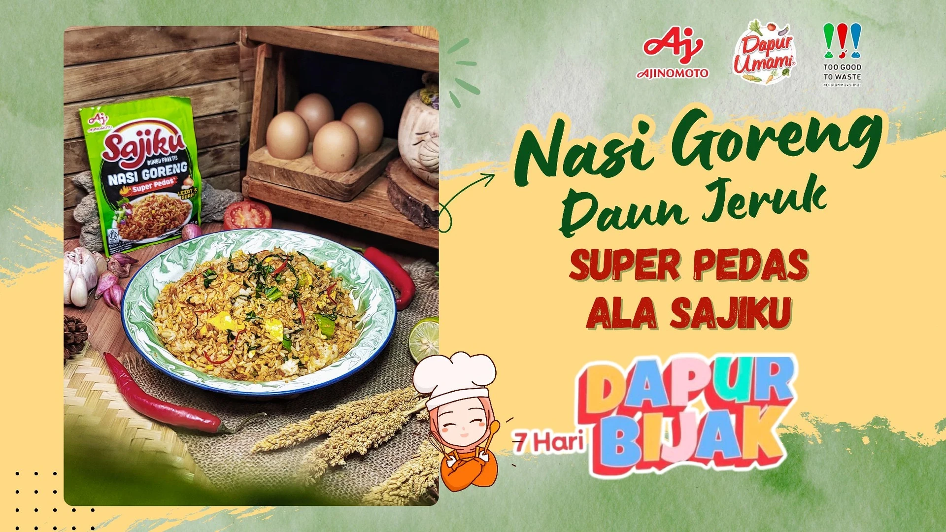 👋 HALO, ADA NASGOR DAUN JERUK SUPER PEDAS ALA SAJIKU - DAY 7 CHALLENGE MEAL PREP #7HARIDAPURBIJAK