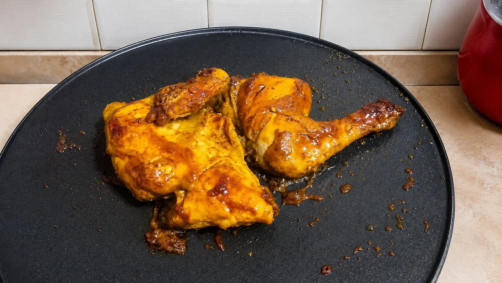 Bakar ayam di teflon Datar