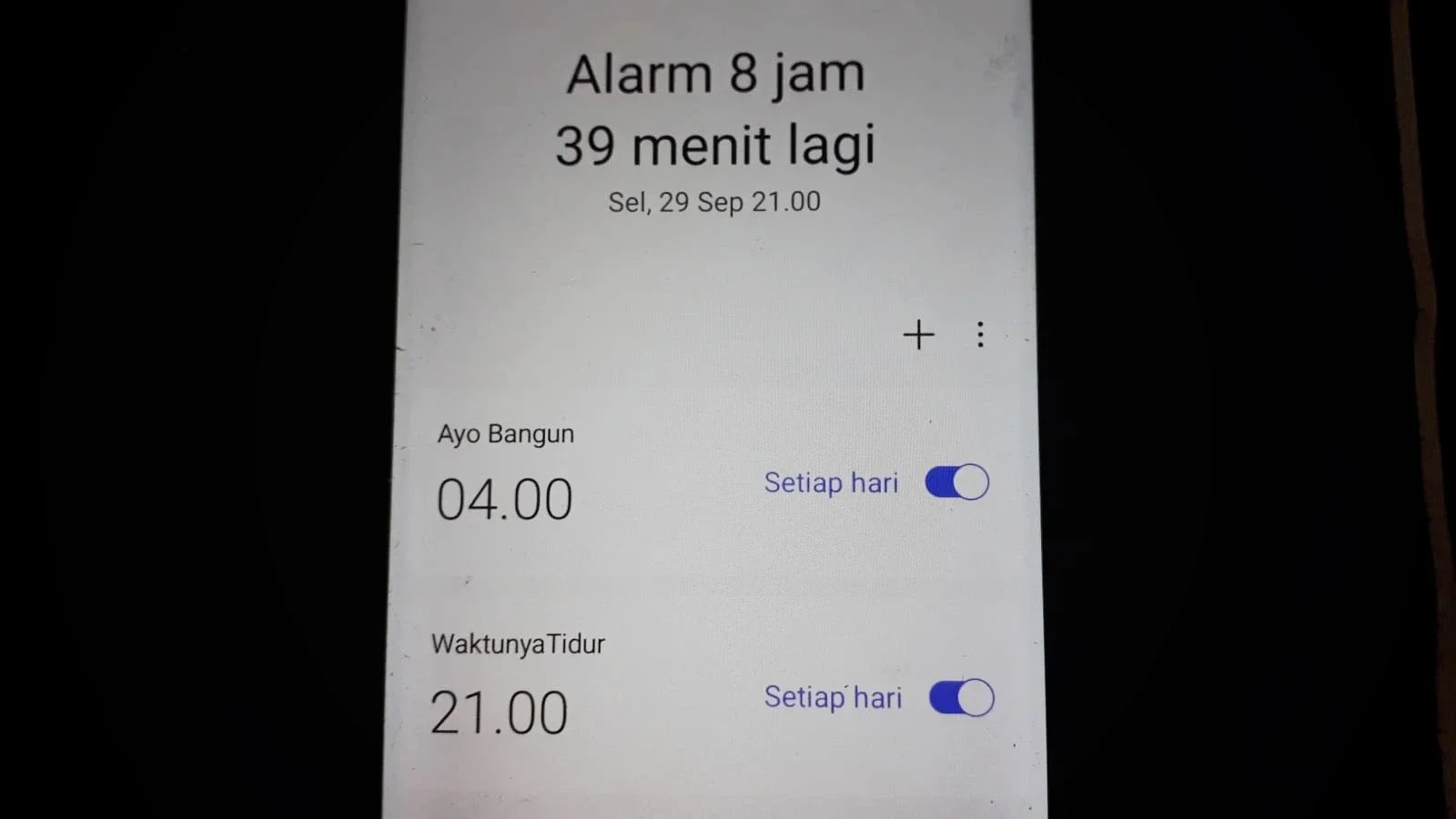Pasang Alarm Waktunya Berangkat dan Bangun Tidur #JagaJantungVersiku