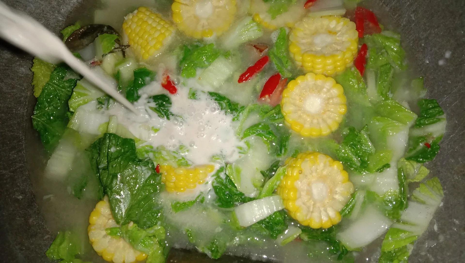 Pemberian santan di akhir