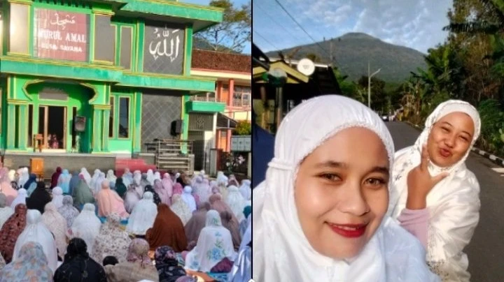 #PotretKaryaUmaminci moment sholat idul fitri