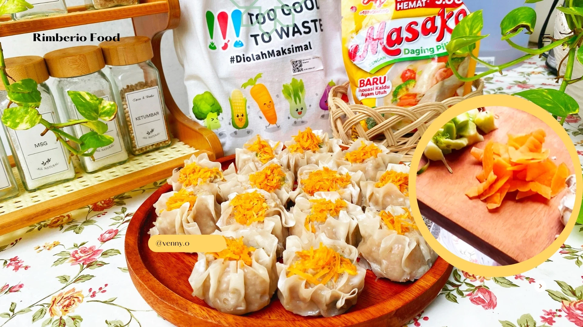 Siomay Ayam Jamur dengan Kulit dan Batang Sayur #7HariDapurBijak