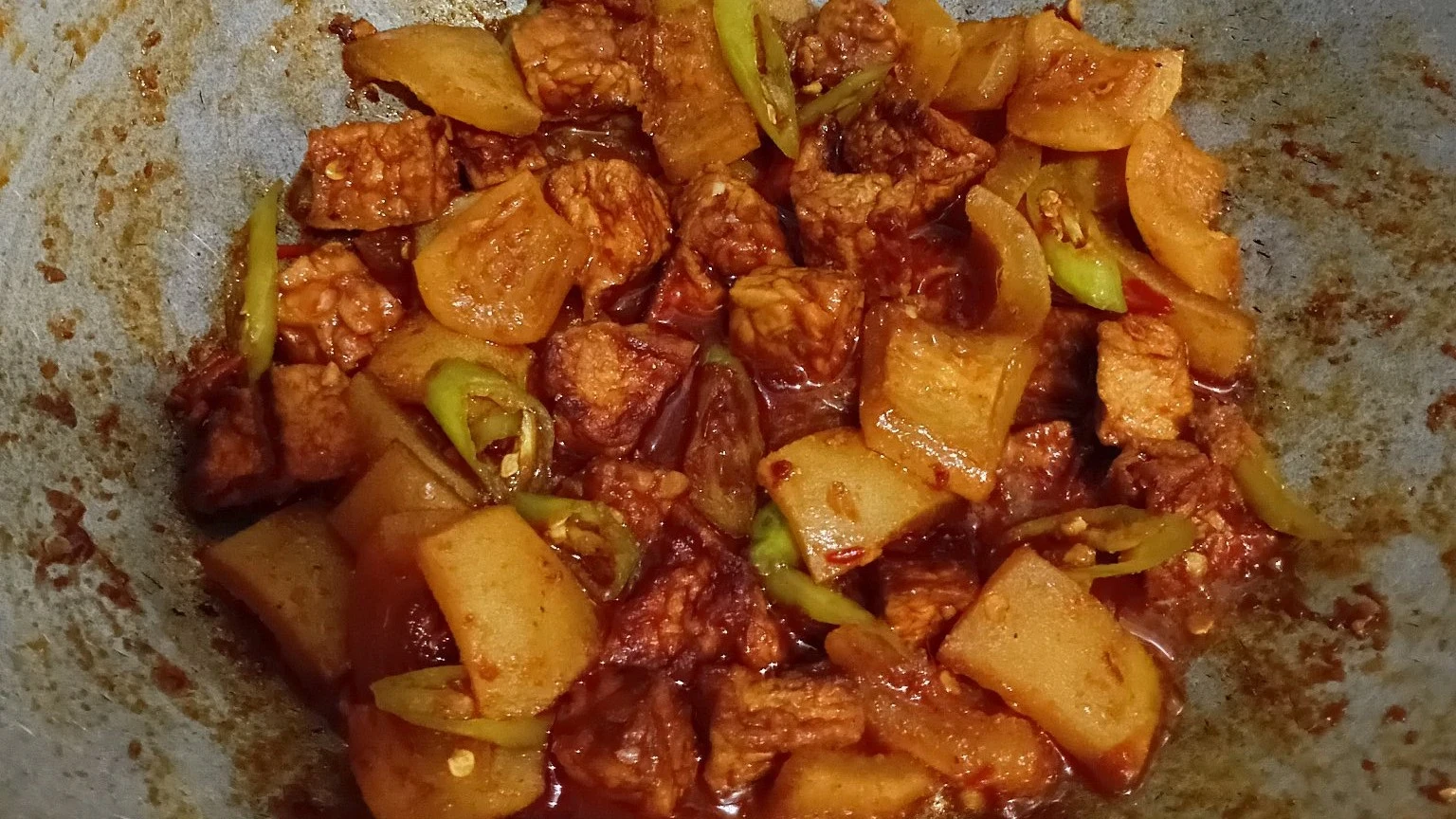 Sambal goreng Krecek menu today
