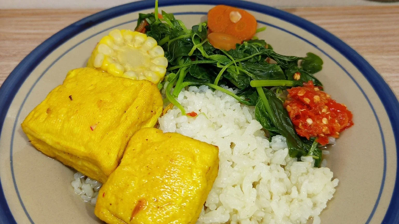 sarapan sayur bening+sambel korek