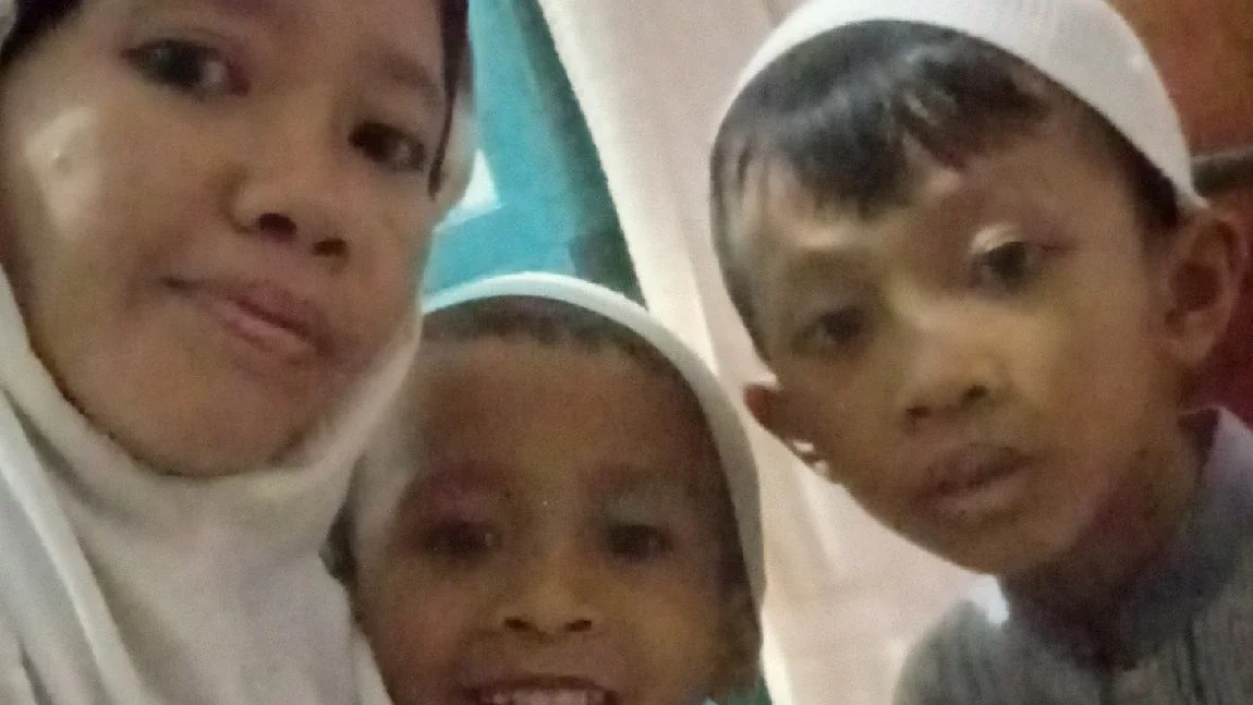 Sholat Idul Adha bersama anak