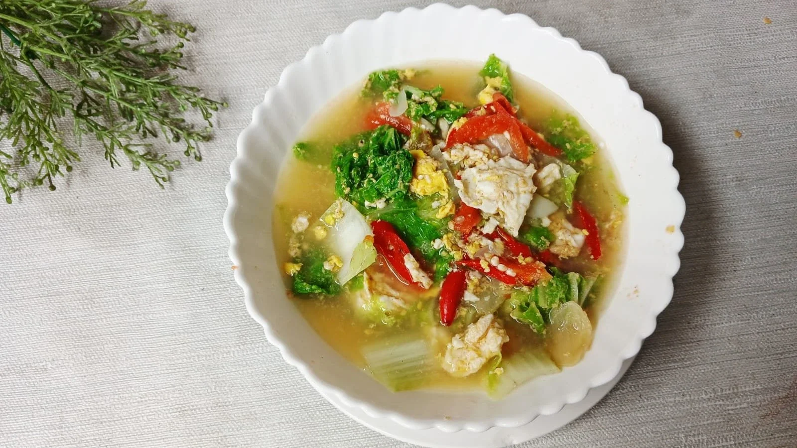 Sup Telur Sawi Putih #JagaJantungVersiku