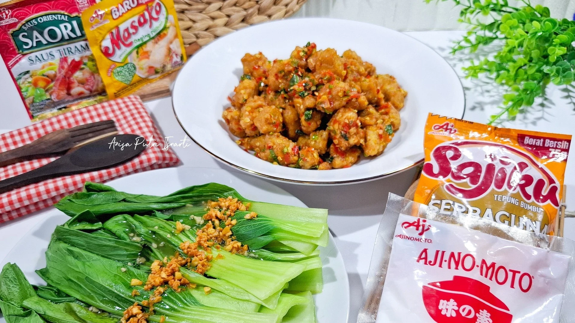 Tempe Karaage dan Sawi Bawang Putih; Utilisasi Untuk Mengurangi Food Waste #RencanakanDapurMaksimal