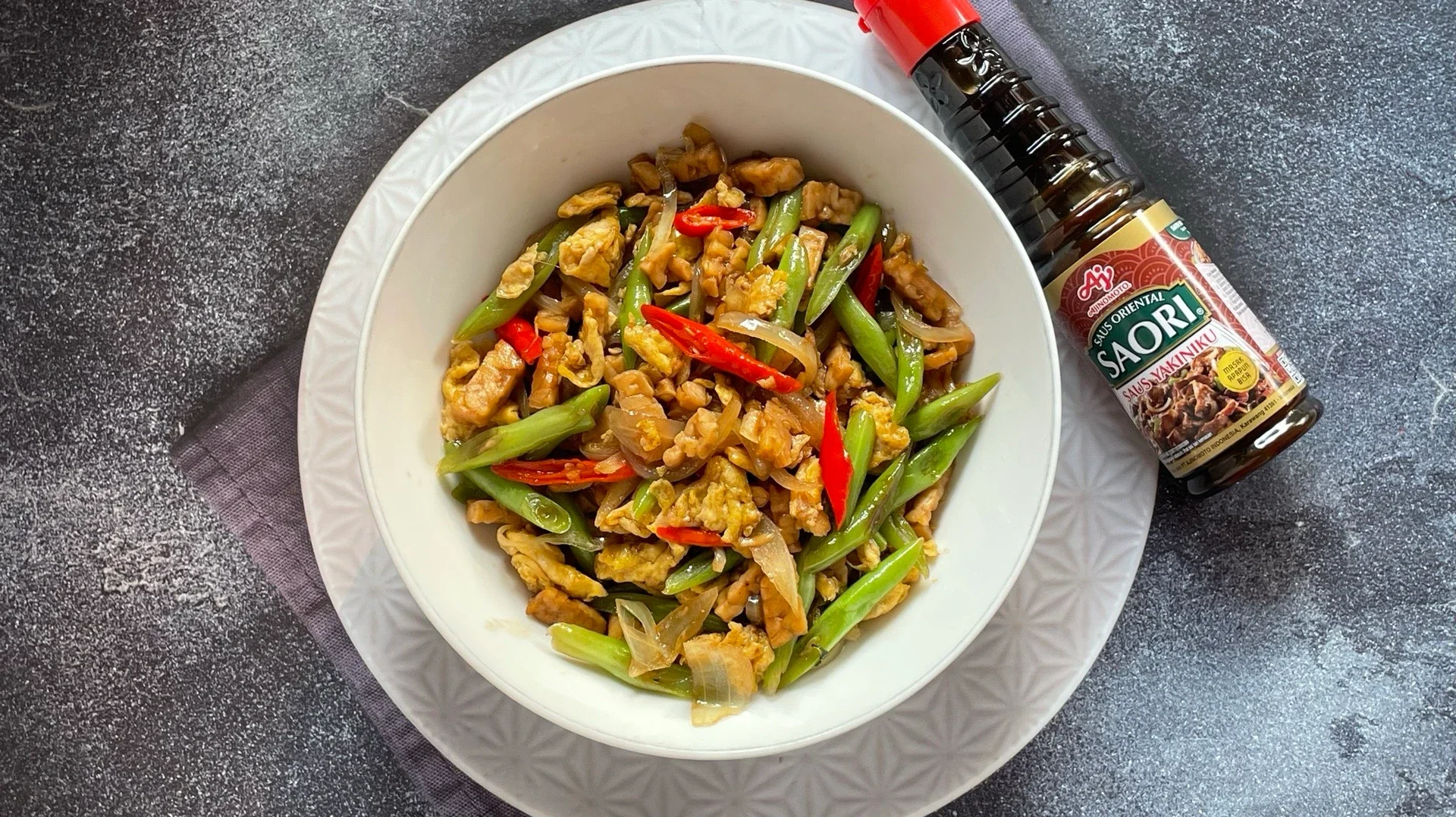 Recook Tumis Buncis Telur Yakiniku ala SAORI®