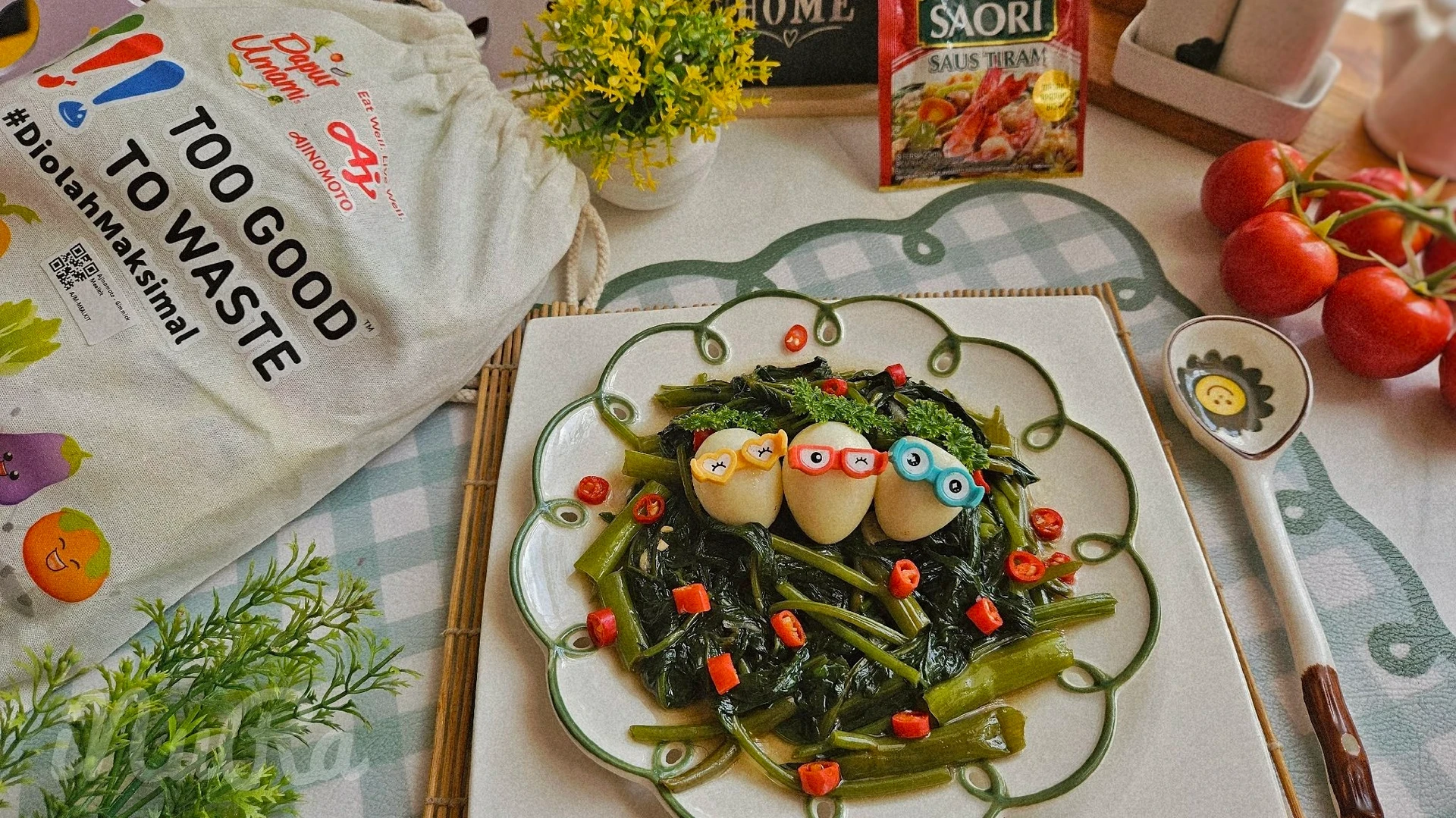 Tumis Kangkung ala Resto, Modalnya Cuma SAORI® Saus Tiram! 🌿 #7haridapurbijak