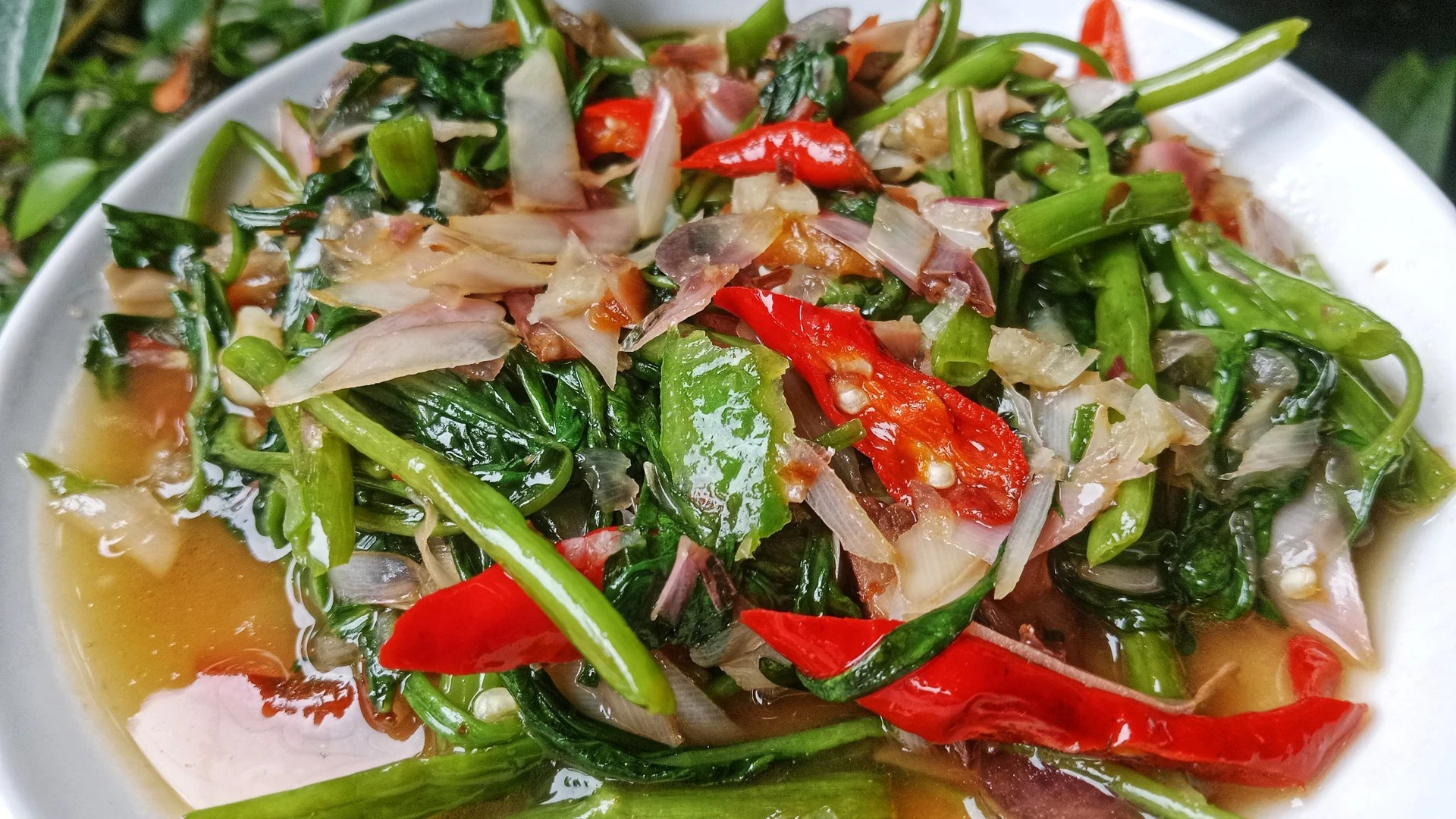 Tumis Kangkung Kecombrang