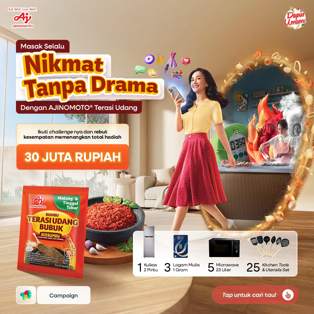 Kreasi Masakan Nikmat Tanpa Drama Bersama AJINOMOTO® Terasi Udang