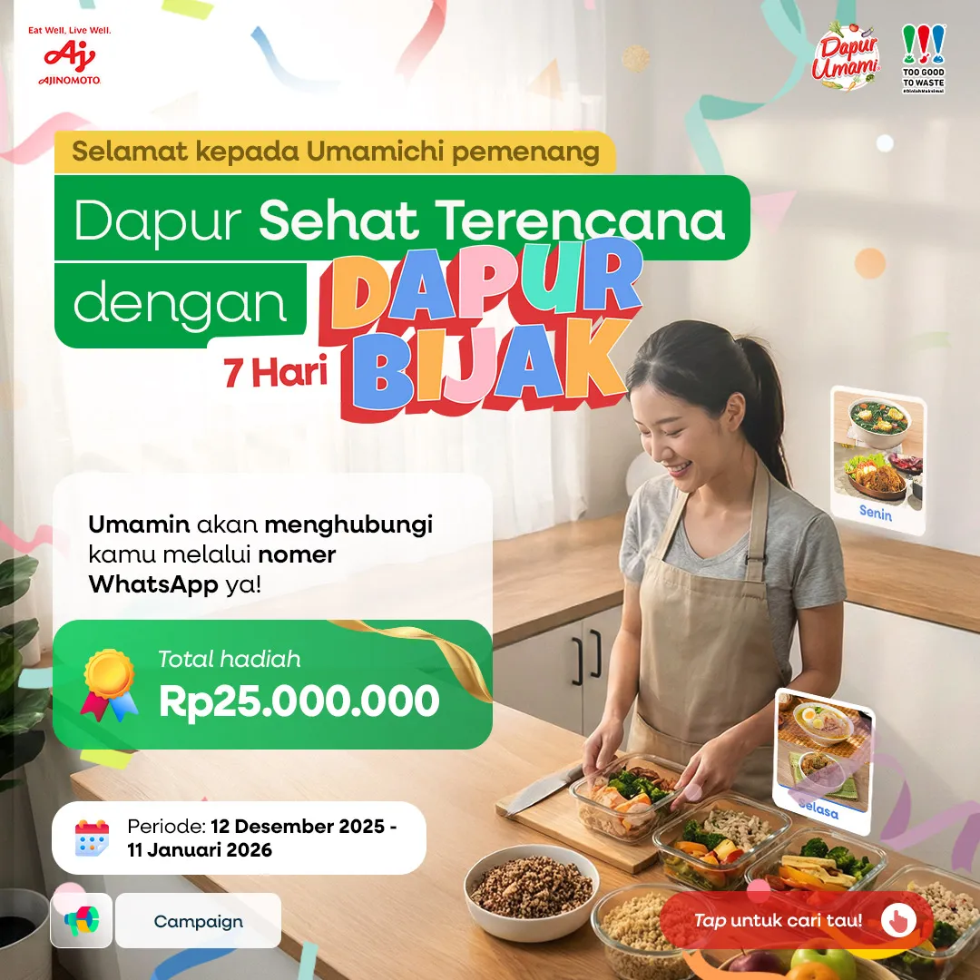 Pemenang Jurnal Umami Dapur Sehat Terencana Dengan #7HariDapurBijak!