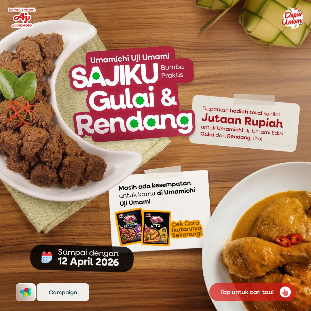 Umamichi Uji Umami: SAJIKU Bumbu Praktis Gulai & Rendang