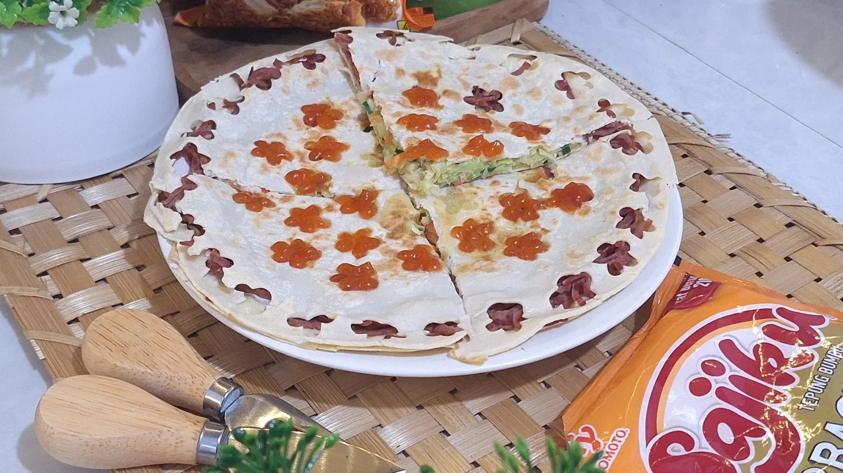 Tortila vegetable smokebeef Sajiku