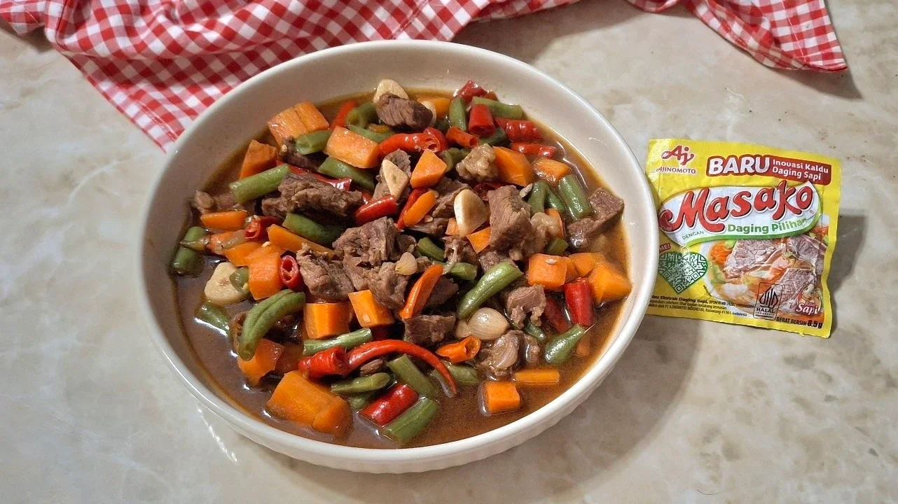 Asem-Asem Daging Buncis Wortel