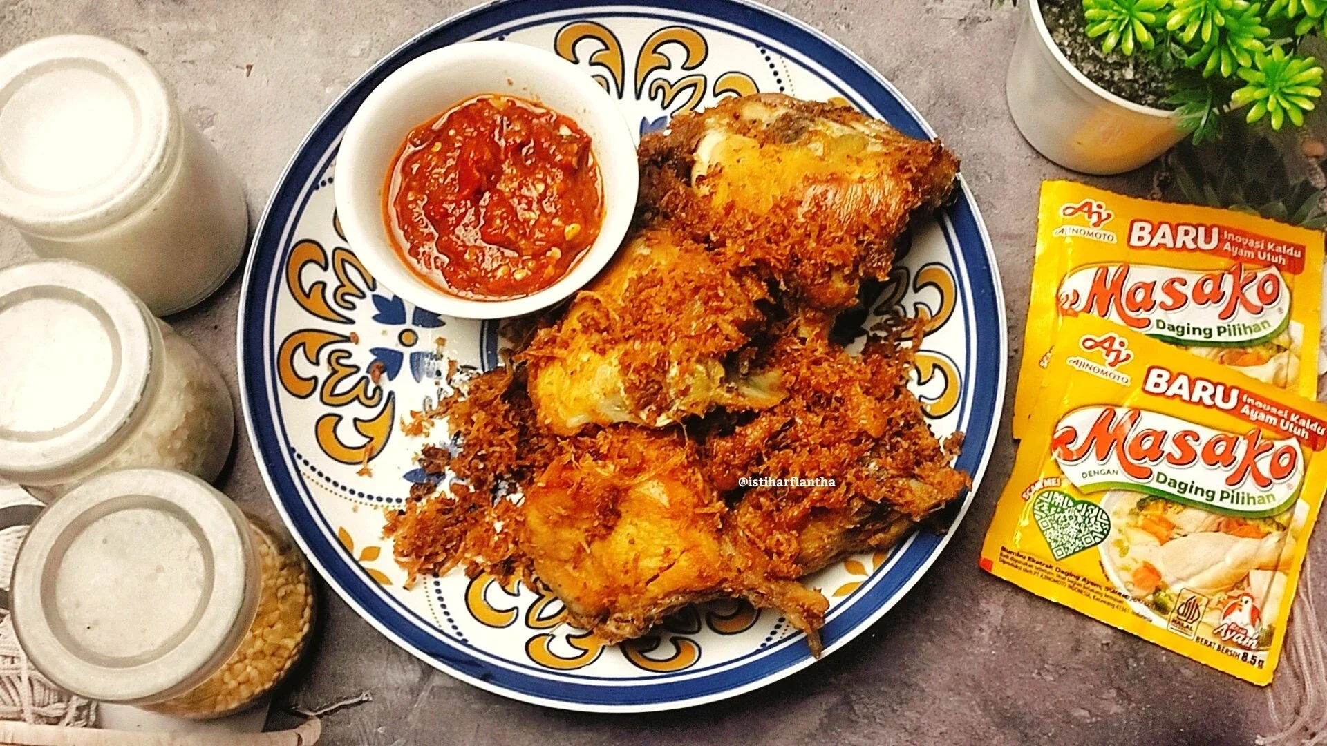 Ayam Goreng Serundeng Kelapa ala MASAKO