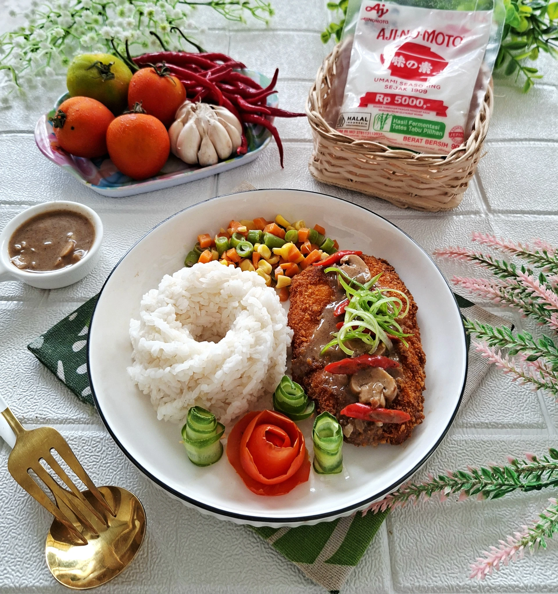 Ayam Katsu Saus Rendang Jamur