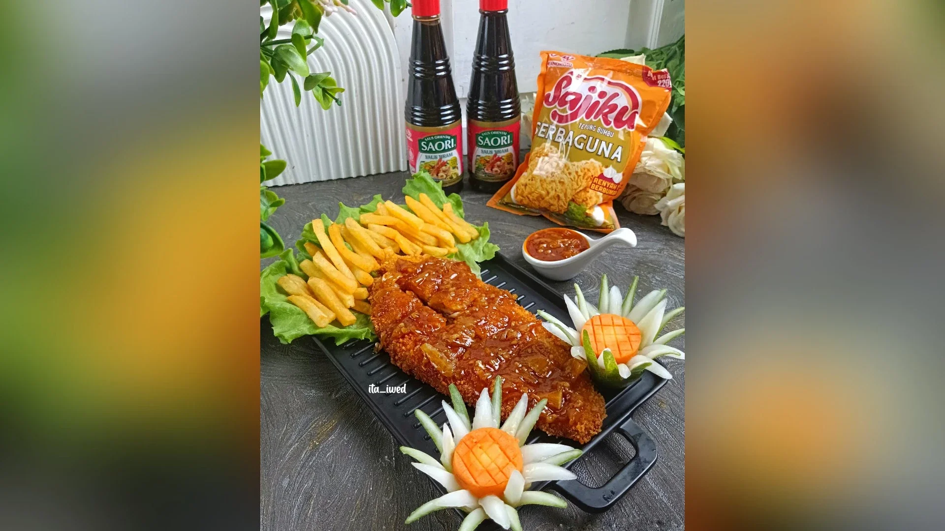  ayam krispy saos