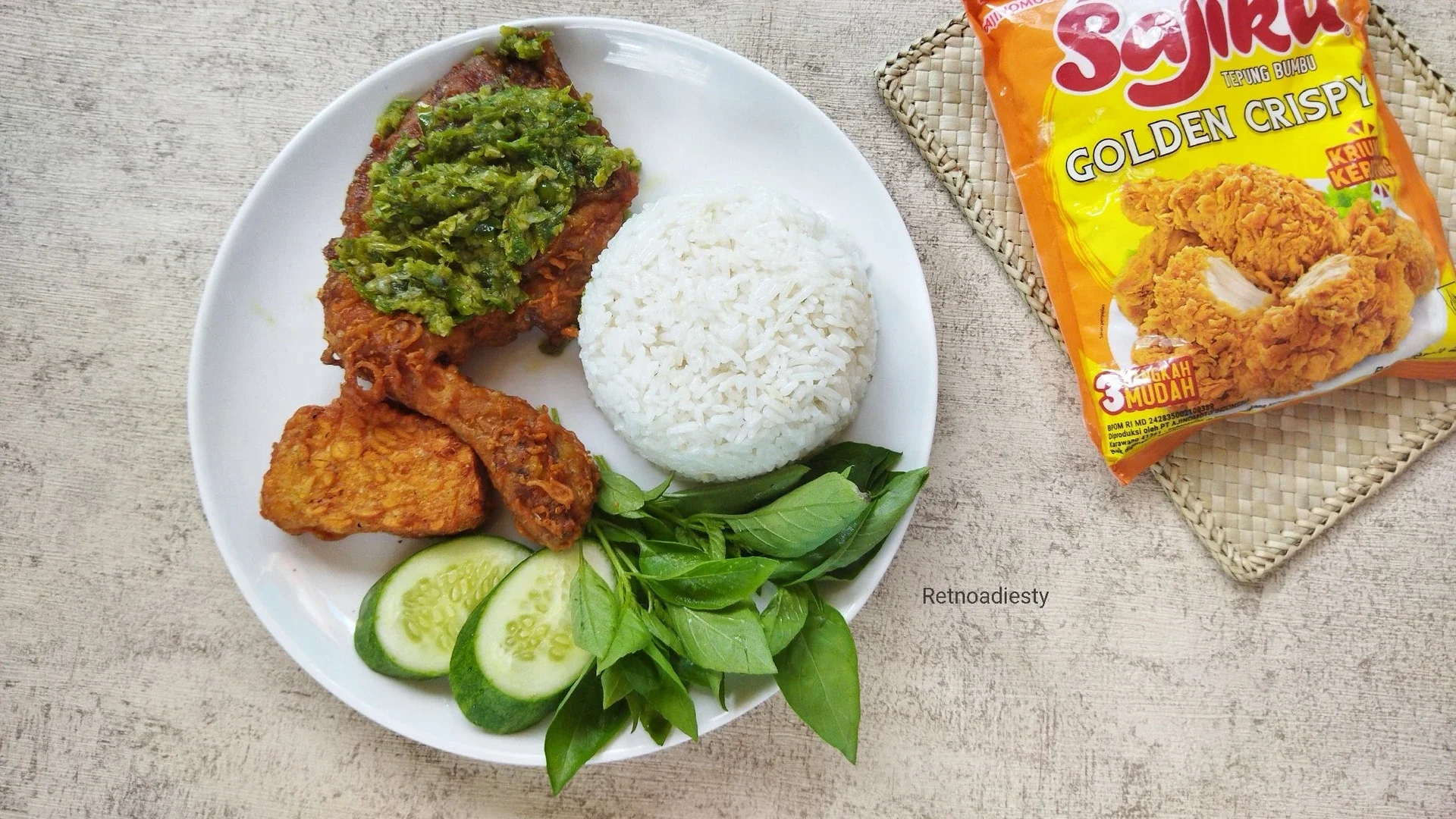 Ayam Penyet Sambal Ijo ala Sajiku #SajikuLezatMeresapSampaiDalam