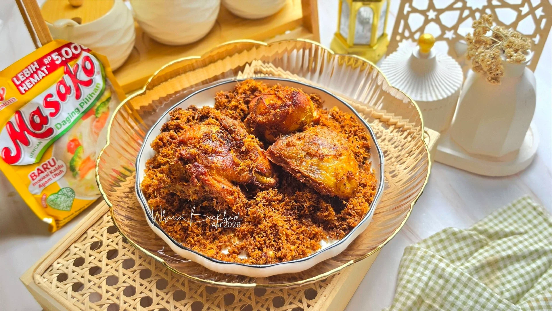 Ayam Serundeng Rempah ala Masako