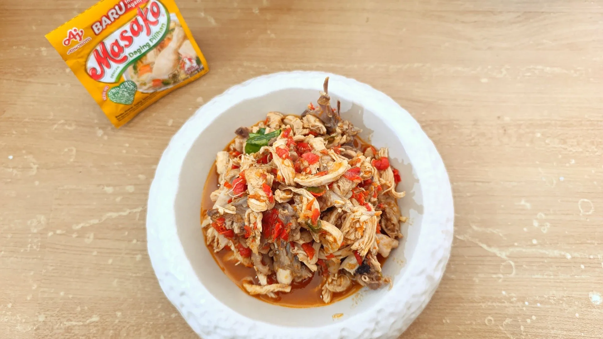 Ayam Suwir Pedas Daun Jeruk