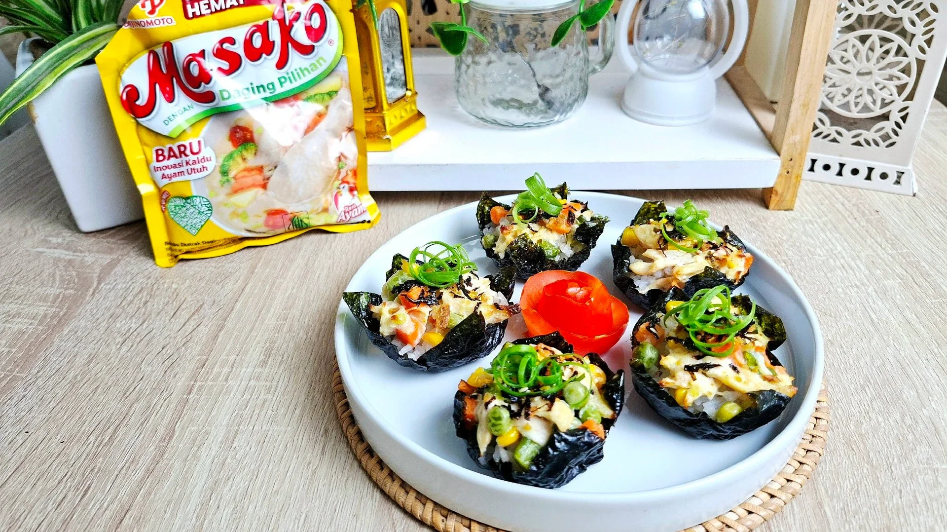 Baked Chicken Veggie Sushi #JalanNinjaMasako