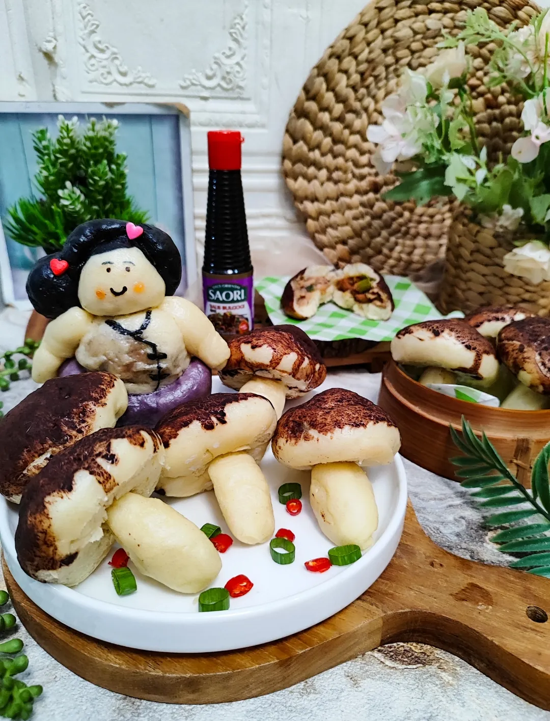Bakpao Ayam Jamur ala SAORI® Saus Bulgogi