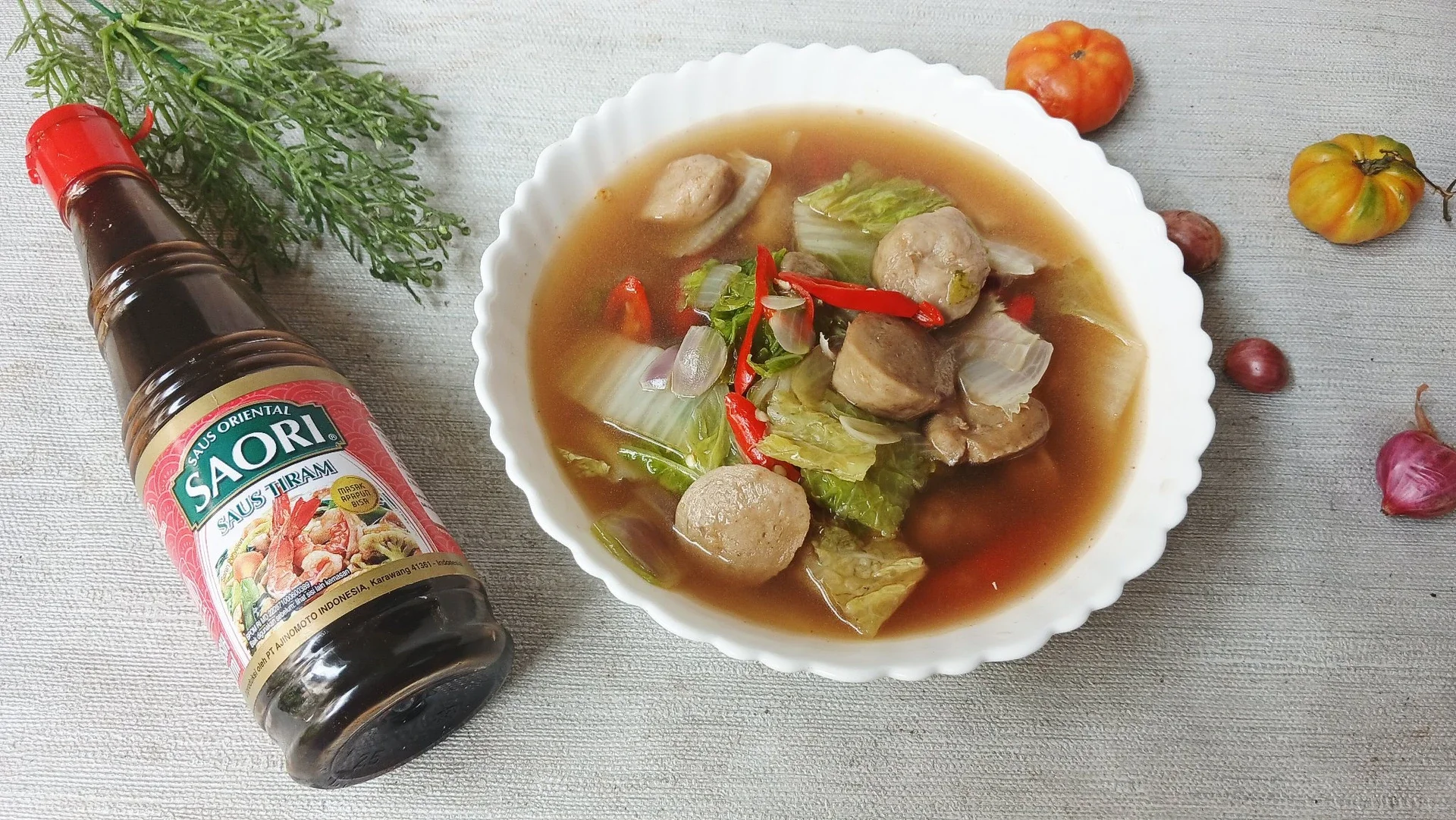 Bakso Sawi Putih Saori  Tiram