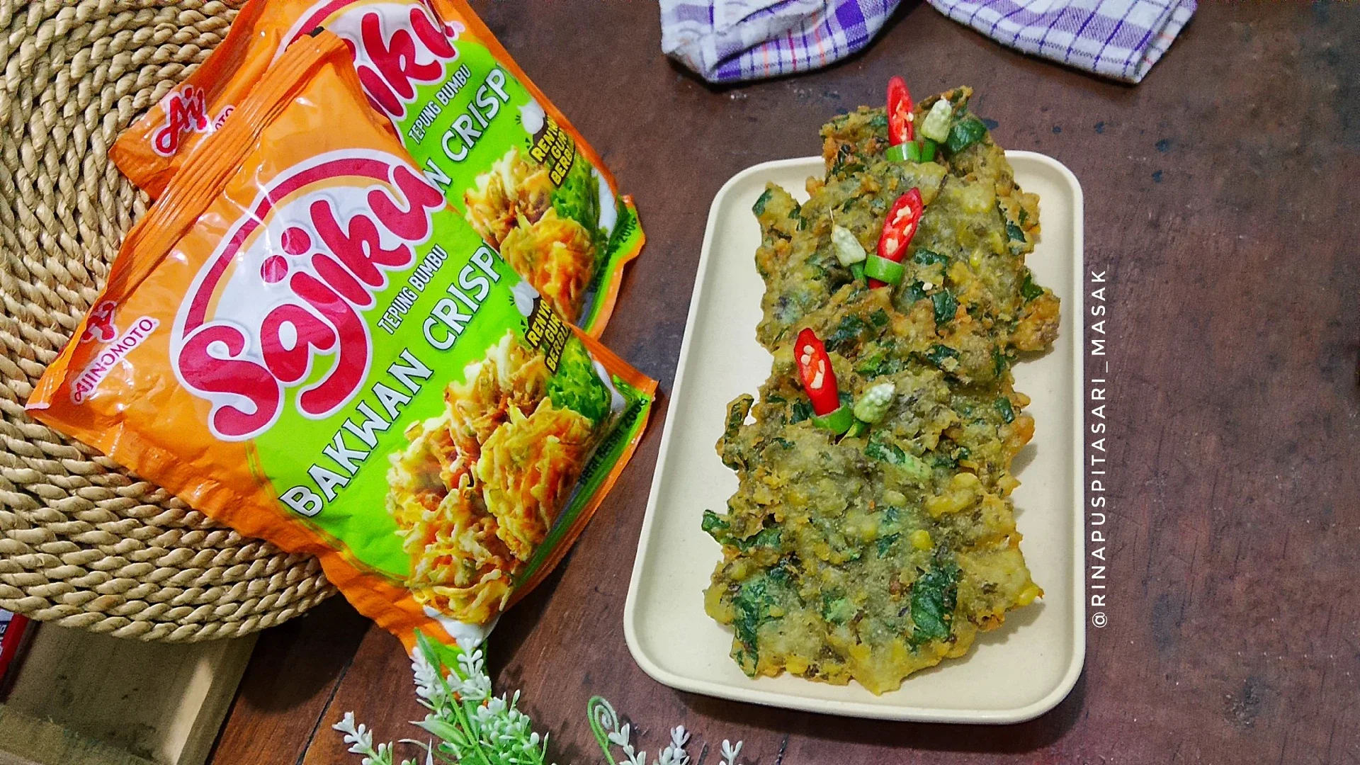 Bakwan Gandasturi Gurih Kacang Hijau Pakcoy ala Sajiku® #SajikuLezatMeresapSampaiDalam