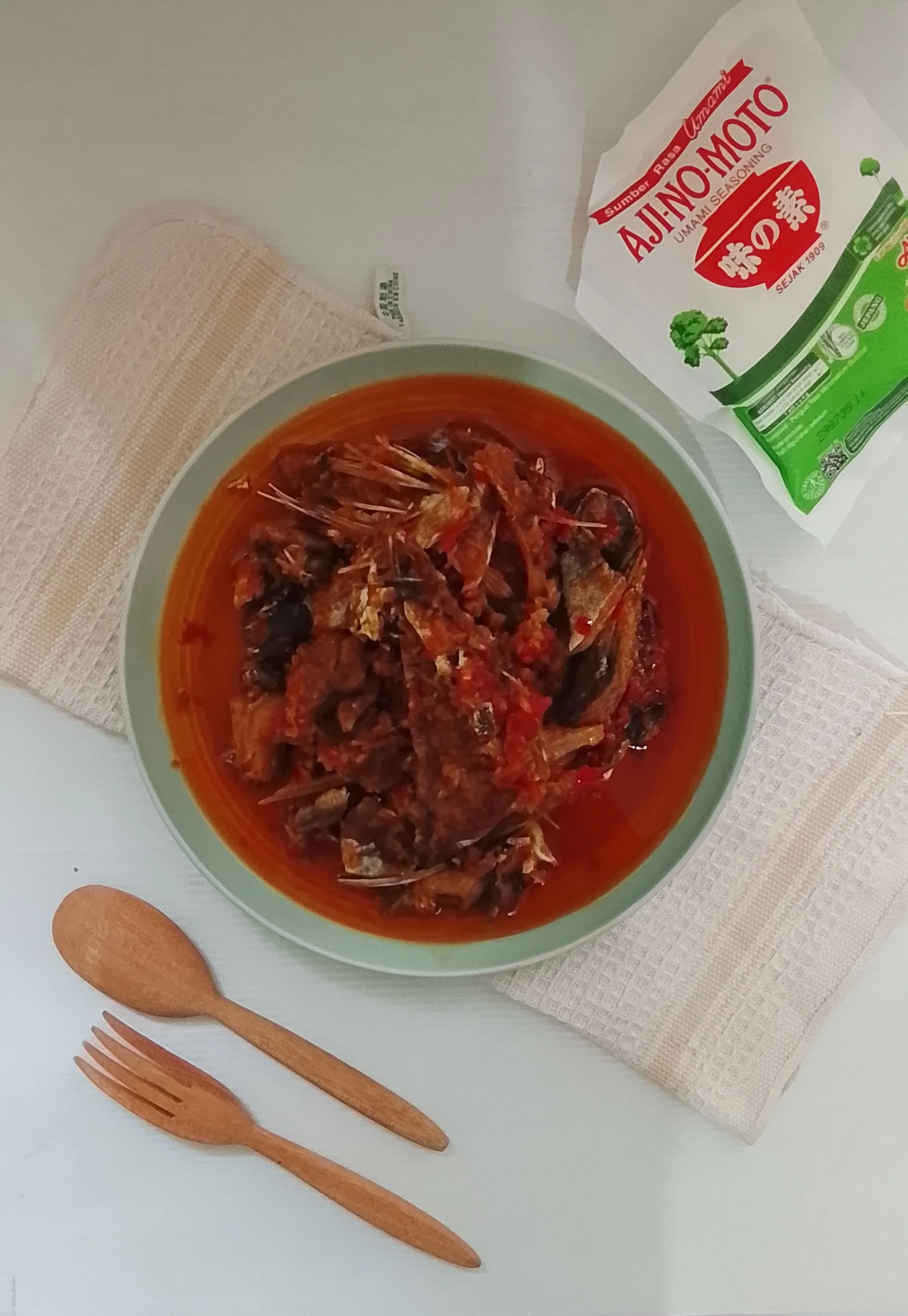 BALADO ASIN JAMBAL ROTI ala AJINOMOTO