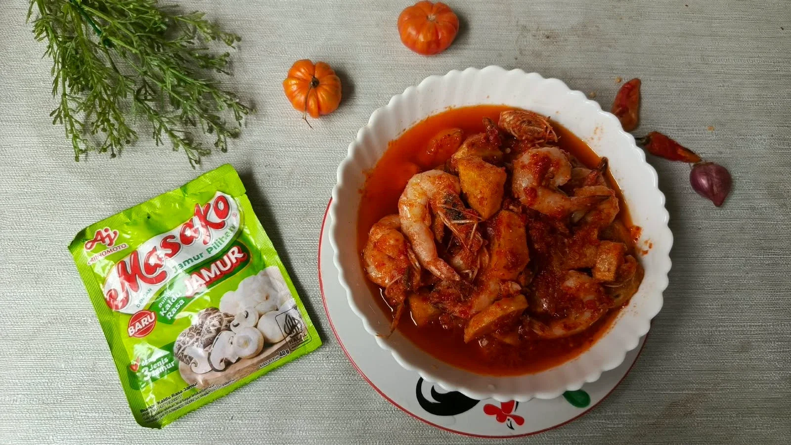 Balado Udang Kentang Masako Jamur.  #MasakanPenuhCinta